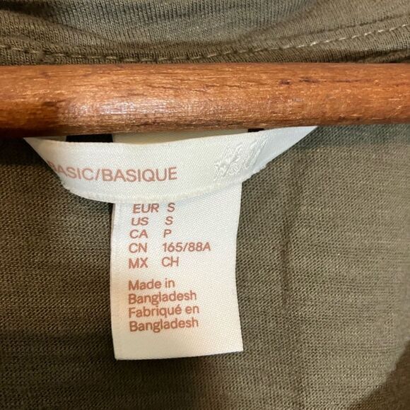 H&M basic mini dress, pockets, Hunter green, excellent condition, small - Picture 3 of 3